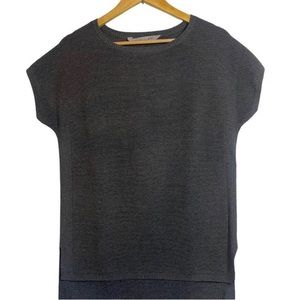 Athleta Aster Ribbed Short Sleeve Tunic Sweater